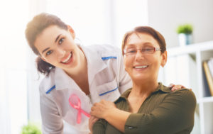 Woman with Doctor for Breast exam